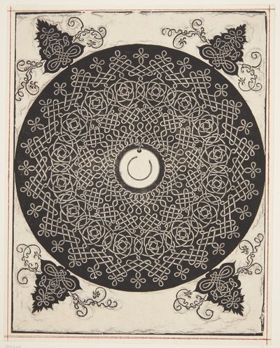 Verstrengeld koordpatroon met witte medaillon door Albrecht Dürer