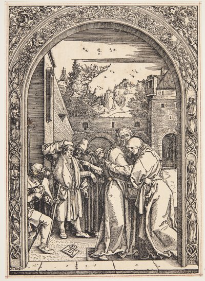 Joachim en Sint Anna ontmoeten elkaar bij de Gouden Poort door Albrecht Dürer