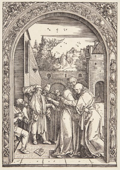 Joachim en St. Anna ontmoeten elkaar bij de Gouden Poort door Albrecht Dürer