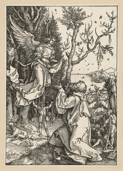 Joachim en de engel (Leven van Maria) door Albrecht Dürer