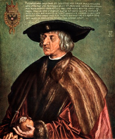Keizer Maximiliaan I, 1519 door Albrecht Dürer