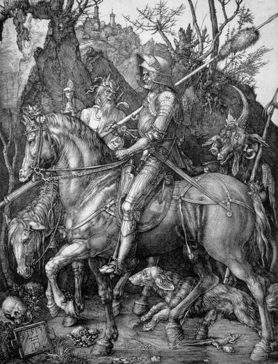 Ridder, Dood en de Duivel, 1513 door Albrecht Dürer