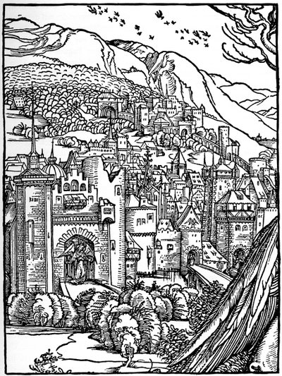 Landschap, 1498 door Albrecht Dürer