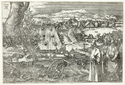 Landschap met kanon (Het Grote Kanon) door Albrecht Dürer