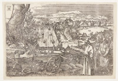 Landschap met kanon door Albrecht Dürer