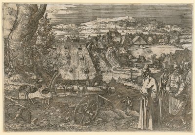 Landschap met kanon door Albrecht Dürer