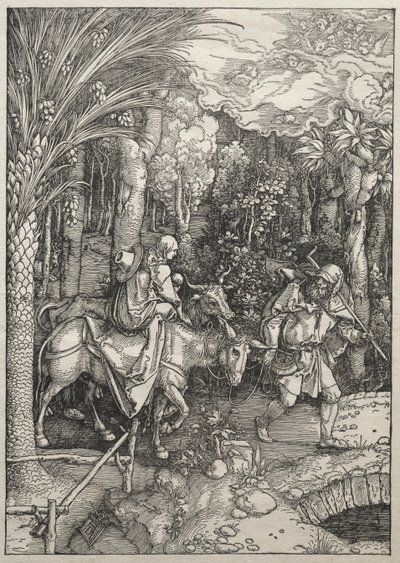 Leven van de Maagd: Vlucht naar Egypte, 1504-1505 door Albrecht Dürer