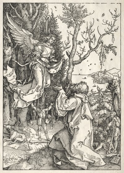 Leven van de Maagd: Joachim en de engel door Albrecht Dürer