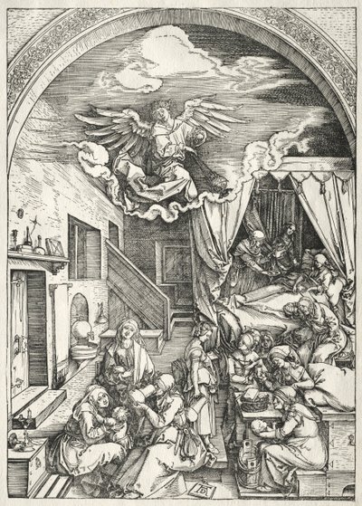 Leven van de Maagd: Geboorte van de Maagd door Albrecht Dürer