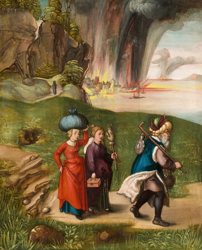 Lot en Zijn Dochters [achterzijde], ca. 1496-1499 door Albrecht Dürer