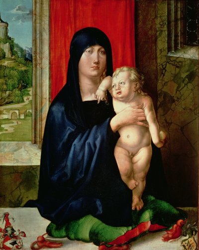 Madonna en Kind, ca. 1496-99 door Albrecht Dürer