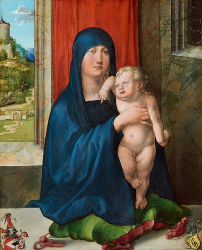 Madonna en Kind [voorzijde], c. 1496-1499 door Albrecht Dürer