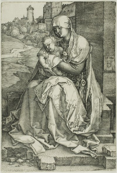Madonna bij de muur door Albrecht Dürer