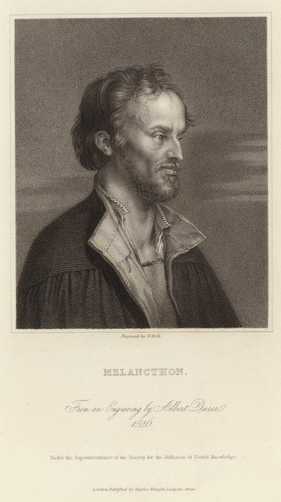 Melanchthon - Duitse hervormer en medewerker van Martin Luther (1497-1560) door Albrecht Dürer