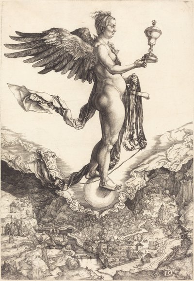 Nemesis (Het Grote Fortuin) door Albrecht Dürer