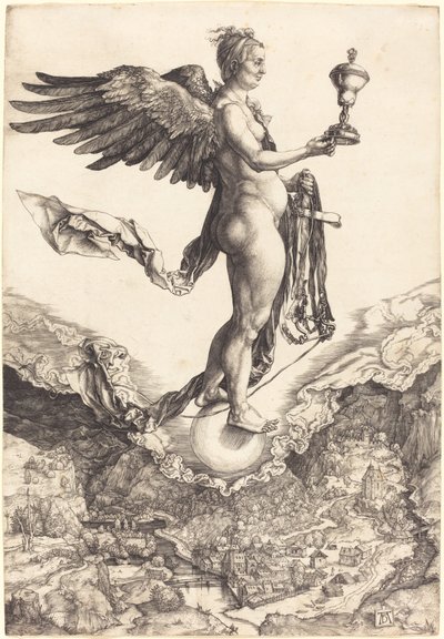 Nemesis (Het Grote Fortuin) door Albrecht Dürer