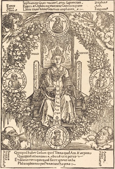 Filosofie, waarschijnlijk 1502 door Albrecht Dürer