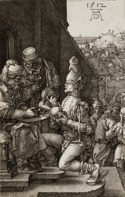 Pilatus wast zijn handen, uit De Passie door Albrecht Dürer