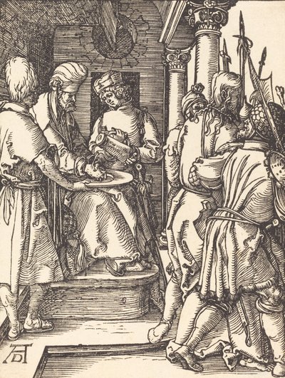 Pilatus wast zijn handen, waarschijnlijk ca. 1509-1510 door Albrecht Dürer
