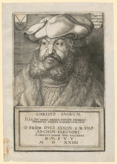 Portret van Frederik de Wijze, keurvorst van Saksen door Albrecht Dürer