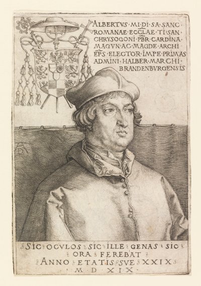 Portret van Albrecht van Brandenburg door Albrecht Dürer