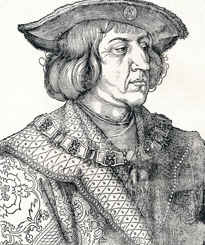 Portret van Keizer Maximiliaan I, 1511, 1906 door Albrecht Dürer