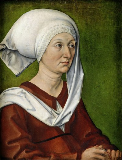 Portret van de Moeder van de Kunstenaar, Barbara Dürer, née Holper door Albrecht Dürer