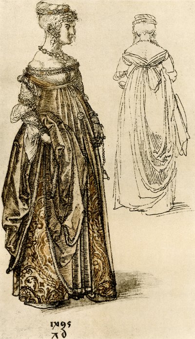 Chique Venetiaanse dame door Albrecht Dürer