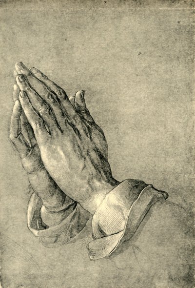 Biddende handen, 1508, 1943 door Albrecht Dürer