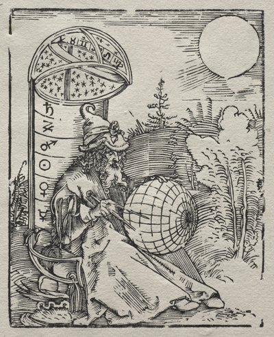 Ptolemaeus met de Hemelglobe door Albrecht Dürer