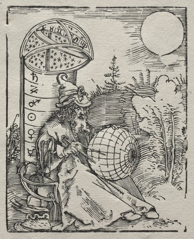Ptolemaeus met de hemelglobe, 1504 door Albrecht Dürer