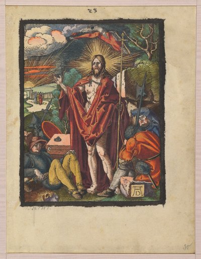 Verrijzenis, uit "De kleine houtsnede-Passie" door Albrecht Dürer