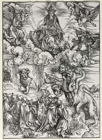 Openbaring van Johannes: Beest met Ramshoorns door Albrecht Dürer