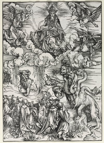 Openbaring van St. Johannes: Beest met rammenhoorns, 1511 door Albrecht Dürer