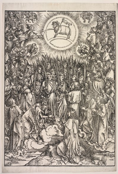 Openbaring van Johannes: De Aanbidding van het Lam door Albrecht Dürer
