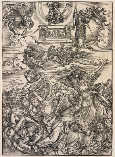 Openbaring van St. Jan: De Vier Vernietigende Engelen, 1511 door Albrecht Dürer