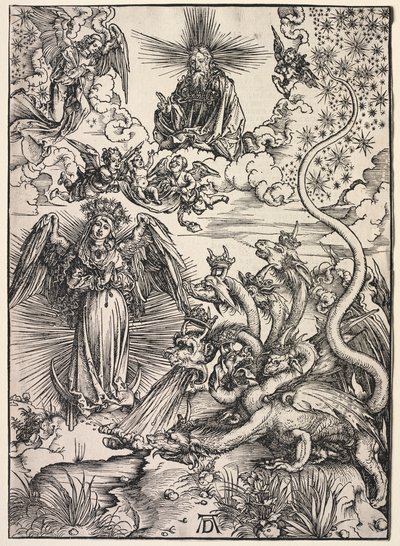 Openbaring van Johannes: De Vrouw Bekleed met de Zon door Albrecht Dürer