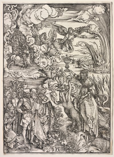 Openbaring van Johannes: De Vrouw van Babylon door Albrecht Dürer