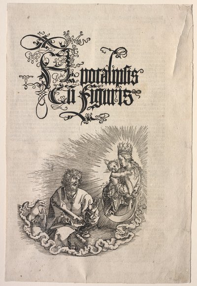 Openbaring van Johannes: Titelpagina van de Apocalyps door Albrecht Dürer