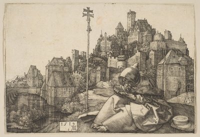 Sint Antonius lezend, 1519 door Albrecht Dürer
