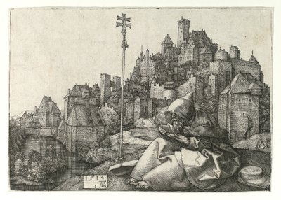 Sint Antonius lezend, 1519 door Albrecht Dürer