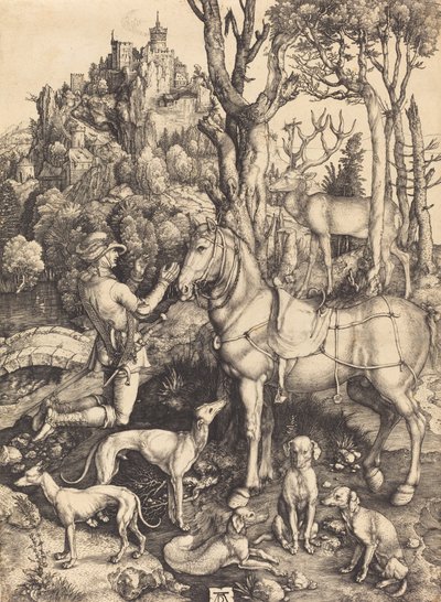 Sint Eustachius, ca. 1500-1501 door Albrecht Dürer