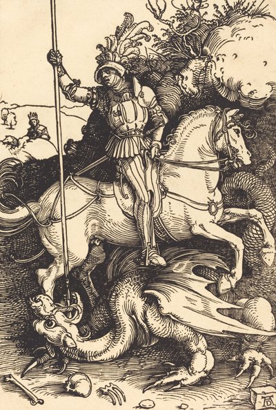 Sint Joris doodt de draak door Albrecht Dürer