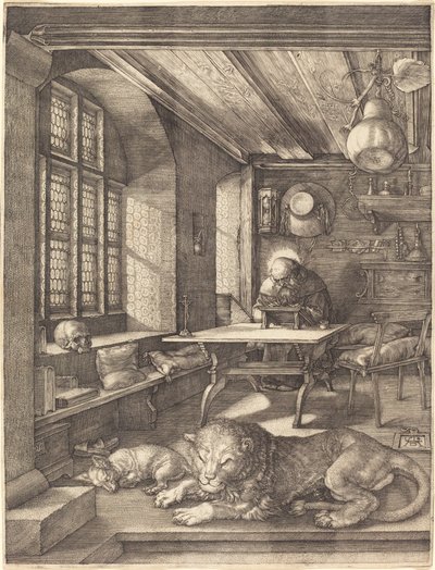 Sint Hiëronymus in Zijn Studie door Albrecht Dürer