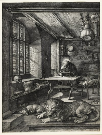 Sint Hiëronymus in Zijn Studie, 1514 door Albrecht Dürer