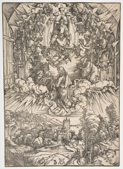 Sint Jan voor God en de Ouderen, uit De Apocalyps door Albrecht Dürer
