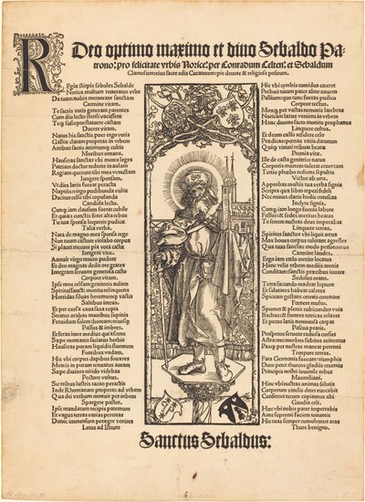 Sint Sebaldus op een zuil door Albrecht Dürer