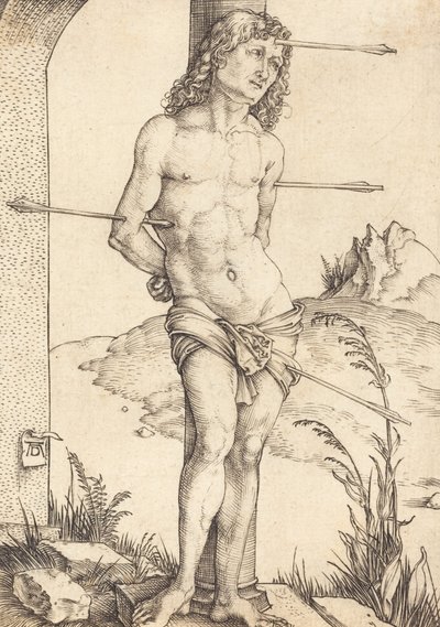 Sint Sebastiaan Gebonden aan de Zuil door Albrecht Dürer