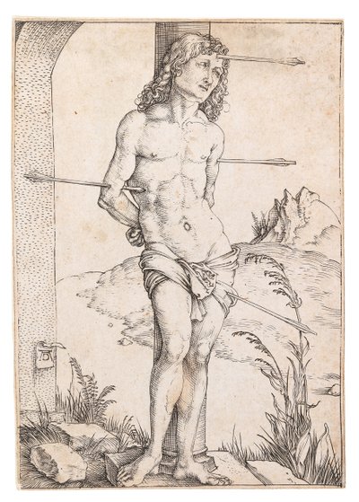 Sint Sebastiaan aan de kolom, ca. 1500 door Albrecht Dürer