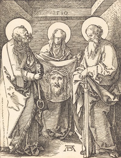 Sint-Veronica tussen de Heiligen Petrus en Paulus, 1509 door Albrecht Dürer
